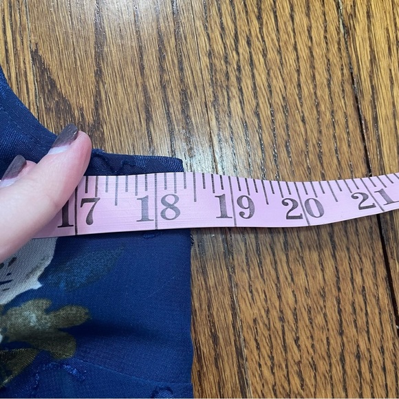 Talbots Blue White Floral Print Dress Tank Blouse Size Extra Small - Picture 7 of 7